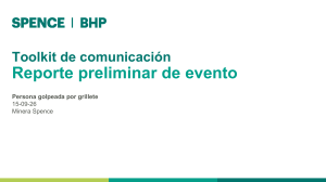 Toolkit de comunicaci&oacute;n: Persona golpeada por grillete &ndash; Minera Spence