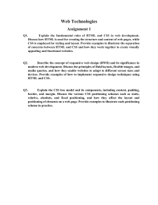 Web Technologies Assignment 1: HTML, CSS, & RWD