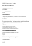 Linear Function Example Problems ZIMSEC Mathematics Project: Simultaneous Equations