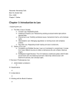 Chapter 1 Outline: Introduction to Law – Business Law Course Notes