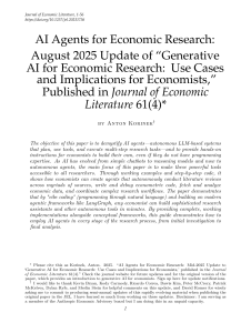 AI Agents for Economic Research: 2025 Update