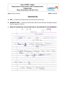 RC & RL Circuit Frequency Response Lab Report &ndash; Basic Electronics