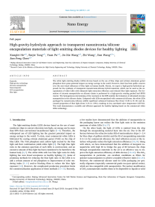 Nanozirconia/Silicone LED Encapsulation via High-Gravity-Hydrolysis