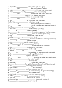English Grammar Fill-in-the-Blank Exercises