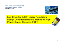 LDO Linear Regulators: Design & High PSR Trends