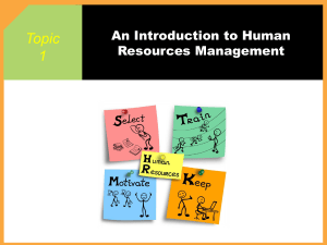 Introduction to Human Resources Management