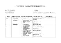 Form 5 Core Mathematics Scheme of Work – Term 2 Curriculum Plan