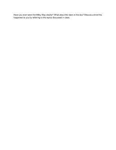 Milky Way & Stargazing Reflection: Class Discussion Prompt