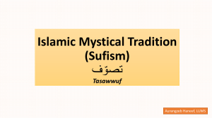 Islamic Mystical Tradition (Sufism) - Lecture Notes