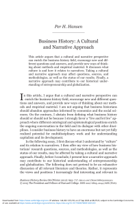 Business History: A Cultural and Narrative Approach | Hansen