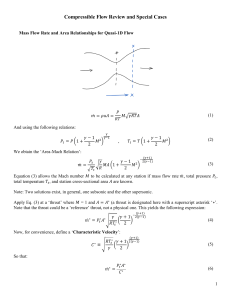 Compressible Flow Review and Special Cases: Shocks, Rayleigh, Fanno