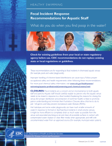 CDC Fecal Incident Response for Aquatic Staff