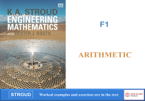 Stardarnd Form Math Example F1 Arithmetic – Stroud Engineering Mathematics 8th Edition Slides