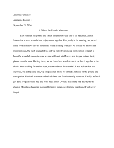 A Trip to the Zaamin Mountains &ndash; Student Narrative Essay