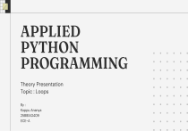 Applied Python Programming: Loops - For, While, Break & Continue