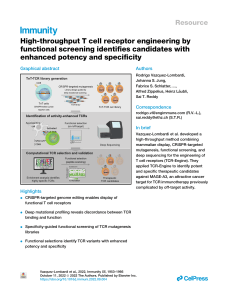 High-Throughput T Cell Receptor Engineering for Cancer Immunotherapy