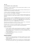 BIO 1202 Plant Diversity and Classification: Taxonomy Lecture Notes