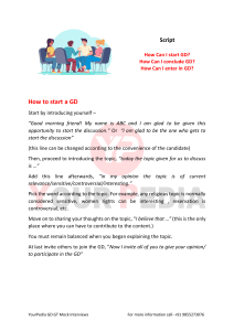 GD Script: How to Start, Enter and Conclude a Group Discussion