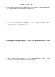 Perimeter and Area Worksheet 8 - Geometry Word Problems Practice