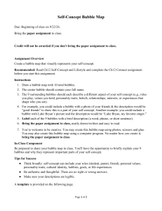 Self-Concept Bubble Map Assignment Instructions & Template
