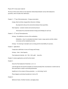 Physics 357 Exam Study Guide: Thermodynamics & Statistical Mechanics