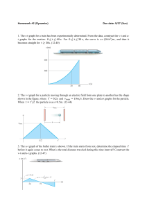 Homework #2 Dynamics: Kinematics and Projectile Motion Problems