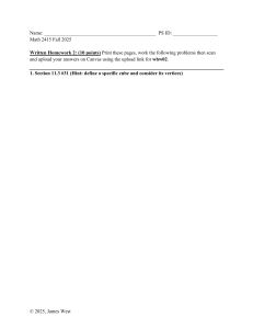 Math 2415 Written Homework 2 - Calculus III Assignment, Fall 2025