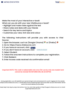 VitalSource E-Book Access Guide: Code Redemption & Study Features