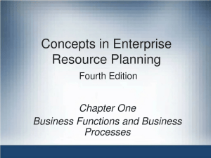 ERP Concepts: Business Functions and Business Processes (Ch. 1)