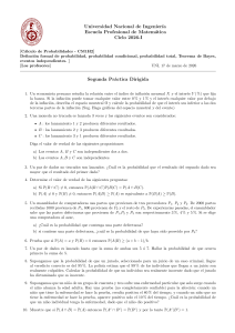 Segunda Pr&aacute;ctica Dirigida de C&aacute;lculo de Probabilidades - UNI