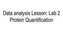 Protein Quantification Data Analysis Lab: BSA Standard Curve Guide