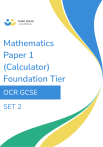 Exponents Creative Math OCR GCSE Maths Paper 1 Calculator Foundation Tier Set 2 Practice