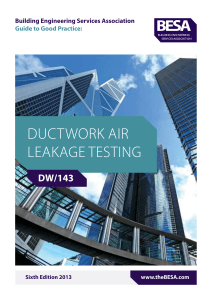 BESA DW/143: Ductwork Air Leakage Testing Guide (6th Ed., 2013)