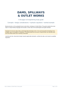 Dams, Spillways & Outlet Works: Civil Engineering Study Guide