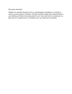 Why Study Chemistry? Introductory Chemistry Textbook Excerpt