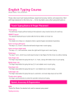 English Typing Course Study Notes: Touch Typing, WPM & Ergonomics