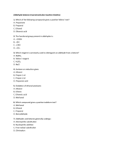 Chemistry MCQ Test: Aldehydes, Ketones, Macromolecules & Kinetics