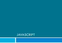 JavaScript Lecture Slides: DOM, Events & Client-Side Scripting (CSC309)