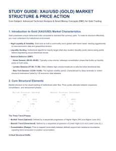 XAU/USD Gold Market Structure & Price Action Study Guide