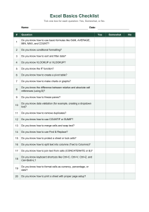 Excel Basics Checklist: 20-Question Skills Self-Assessment