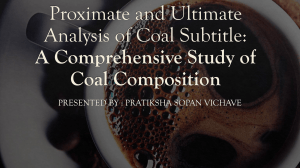 Proximate and Ultimate Analysis of Coal: Composition Study