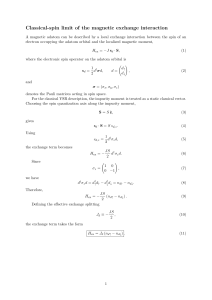 Classical-Spin Limit of the Magnetic Exchange Interaction