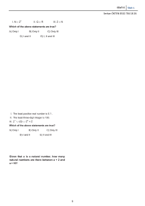 CEnT-S Unit 1 Math Worksheet: Number Theory, Divisibility, GCD & LCM