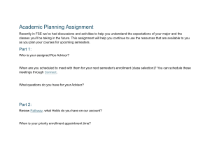 Academic Planning Assignment &ndash; UMKC First-Year FSE Worksheet