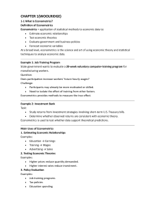 Econometrics Chapter 1 Notes: What Is Econometrics? (Wooldridge)