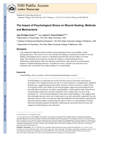 Psychological Stress and Wound Healing: Methods and Mechanisms Review