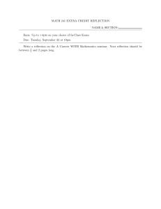 MATH 241 Extra Credit Reflection &ndash; A Career WITH Mathematics Seminar