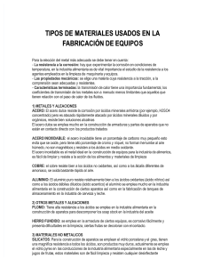 Tipos de Materiales para la Fabricaci&oacute;n de Equipos | Acero Inoxidable