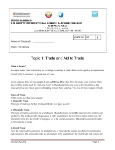 Commerce & Economics Study Notes: Trade, Demand, Supply, Tax
