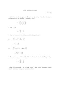 Linear Algebra Final Exam Fall 2016 with Solutions
